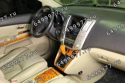 Тюнинг салона Lexus RX330: светлая кожа, желтое дерево Тюнинг салона Lexus RX330: желтое дерево, светлая кожа