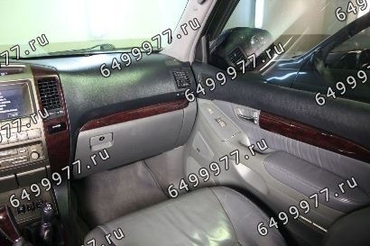 Тюнинг автомобиля Lexus GX470: серая кожа, темное дерево – центр Лексус на Мосфильме Тюнинг панели автомобиля Lexus GX470: серая кожа, темное дерево